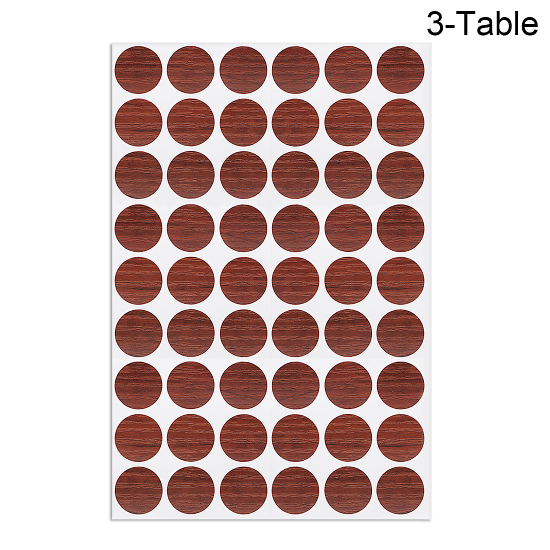 uxcell Uxcell Screw Hole Covers Stickers Textured Plastic Self Adhesive Stickers for Wood Furniture Cabinet Shelve Plate 21mm Dia 162pcs in 3Sheet Red Walnut