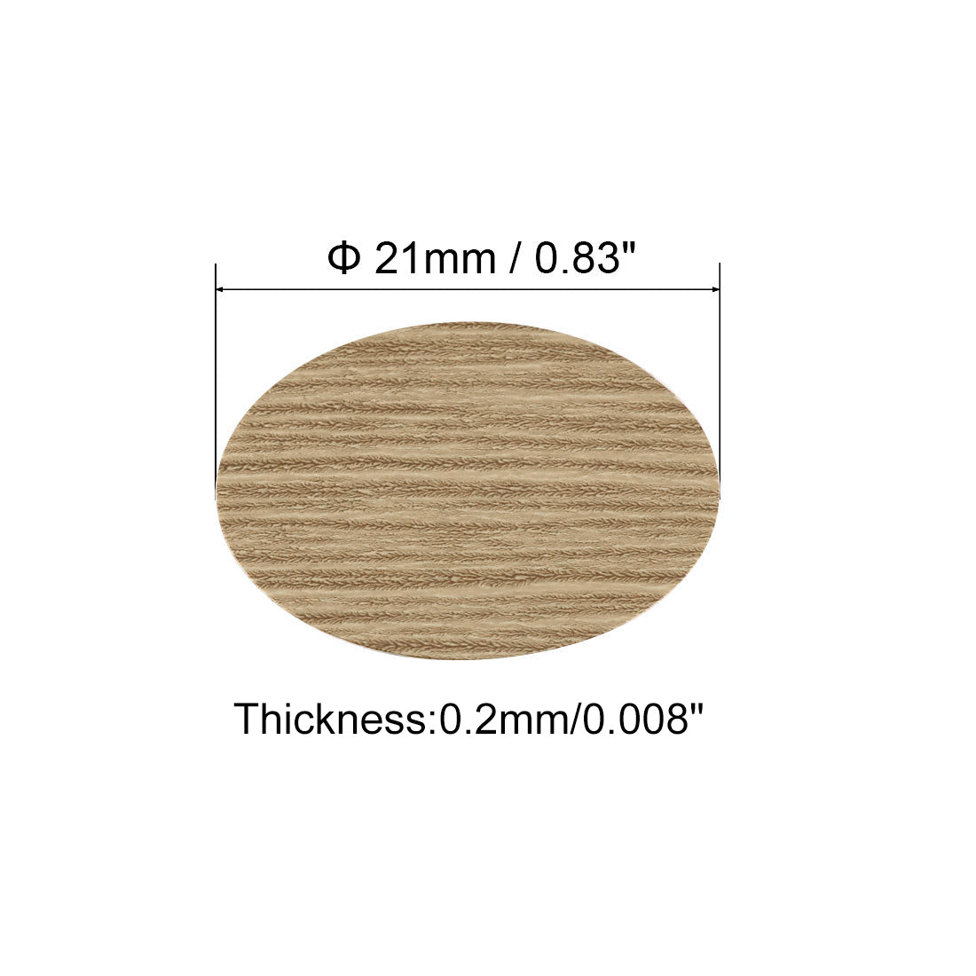 uxcell Uxcell Screw Hole Covers Stickers Textured Plastic Self Adhesive Stickers for Wood Furniture Cabinet Shelve Plate 21mm Dia 162pcs in 3Sheet Maple