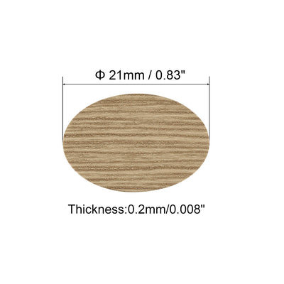 Harfington Uxcell Screw Hole Covers Stickers Textured Plastic Self Adhesive Stickers for Wood Furniture Cabinet Shelve Plate 21mm Dia 162pcs in 3Sheet Maple