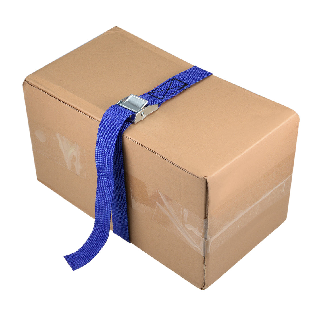 uxcell Uxcell Packung mit 1 Nocken Klemmschnalle Zurrgurt 1.5Mx25mm 250Kg Ladekappe Polypropylen für Transport Fracht Blau