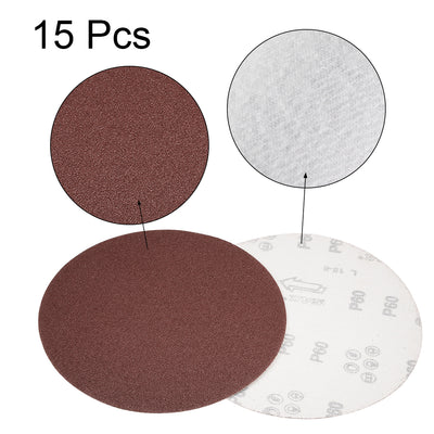 Harfington Uxcell Hook and Loop Discs Aluminum Oxide Flocking Sand for Random Orbital Sander