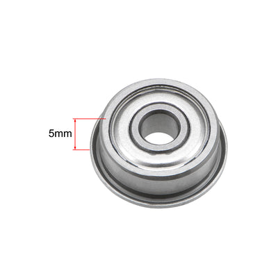 Harfington Uxcell Flange Deep Groove Ball Bearings Double Shield Chrome Steel