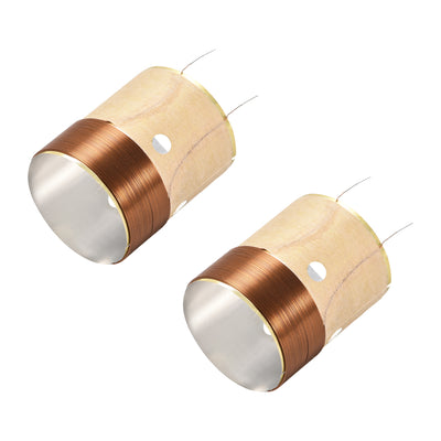 Harfington Uxcell 2pcs 25.5mm 1" Woofer Voice Coil Dual Layers Round Copper Wire Bass Speaker Audio Repair Parts