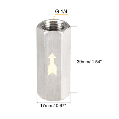 Harfington Uxcell One Way Air Check Valve Female Threaded Full Port Check Valve