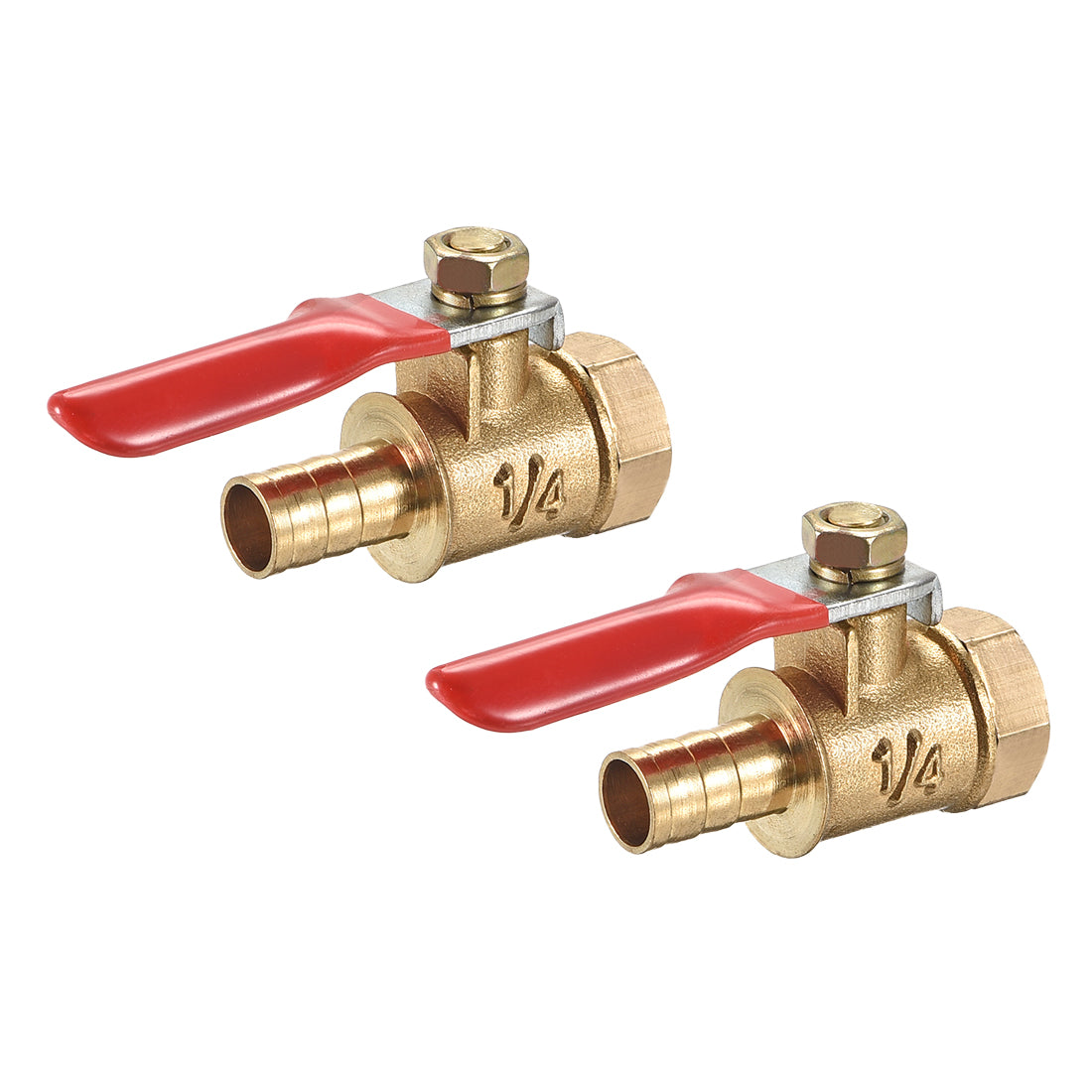 Uxcell Uxcell Brass Air Ball Valve Shut Off Switch G3/8 Female to 5/16" Hose Barb 2Pcs