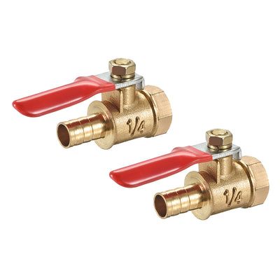 Harfington Uxcell Brass Air Ball Valve Shut Off Switch G3/8 Female to 5/16" Hose Barb 2Pcs