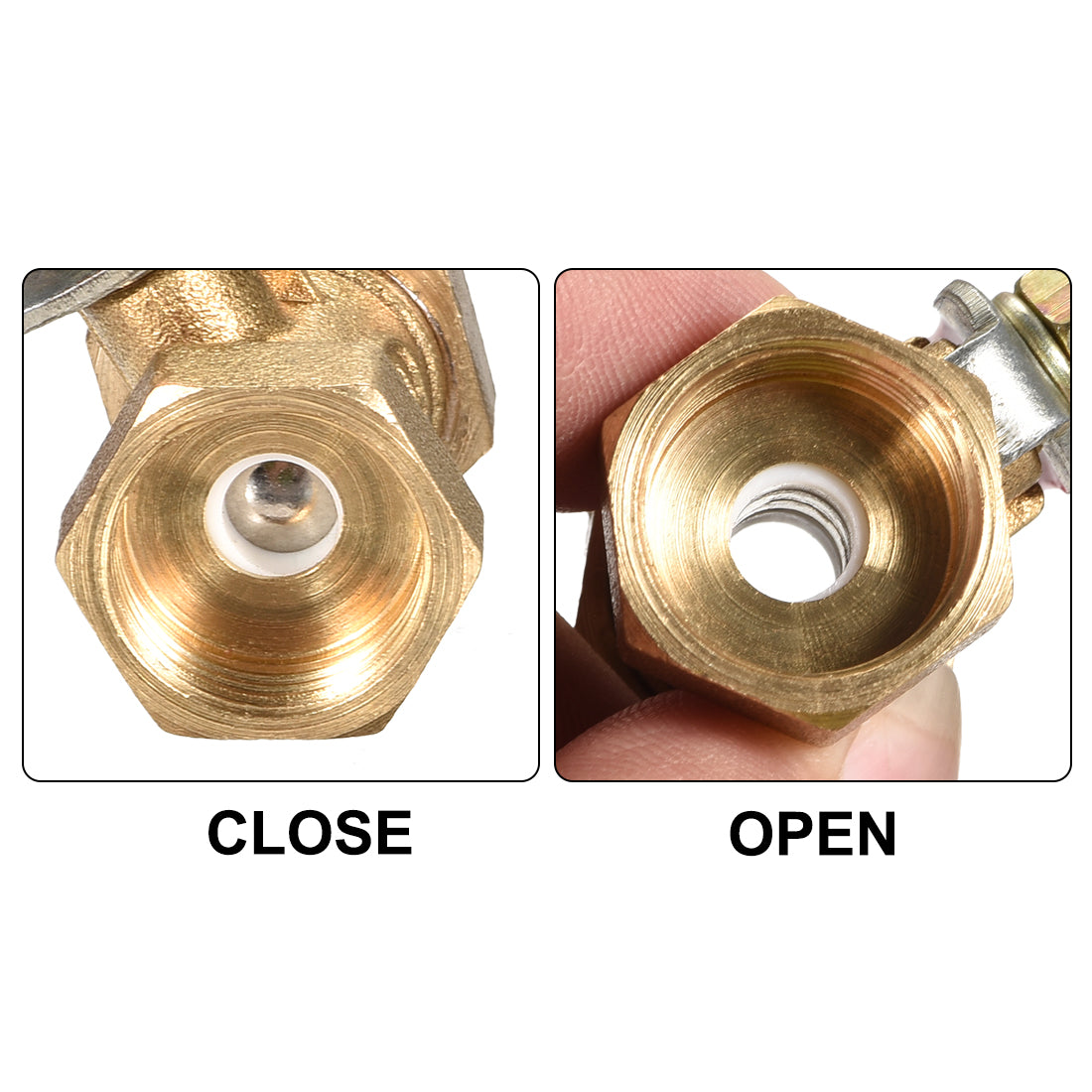 Uxcell Uxcell Brass Air Ball Valve Shut Off Switch G3/8 Female to Female Pipe Coupler 4Pcs