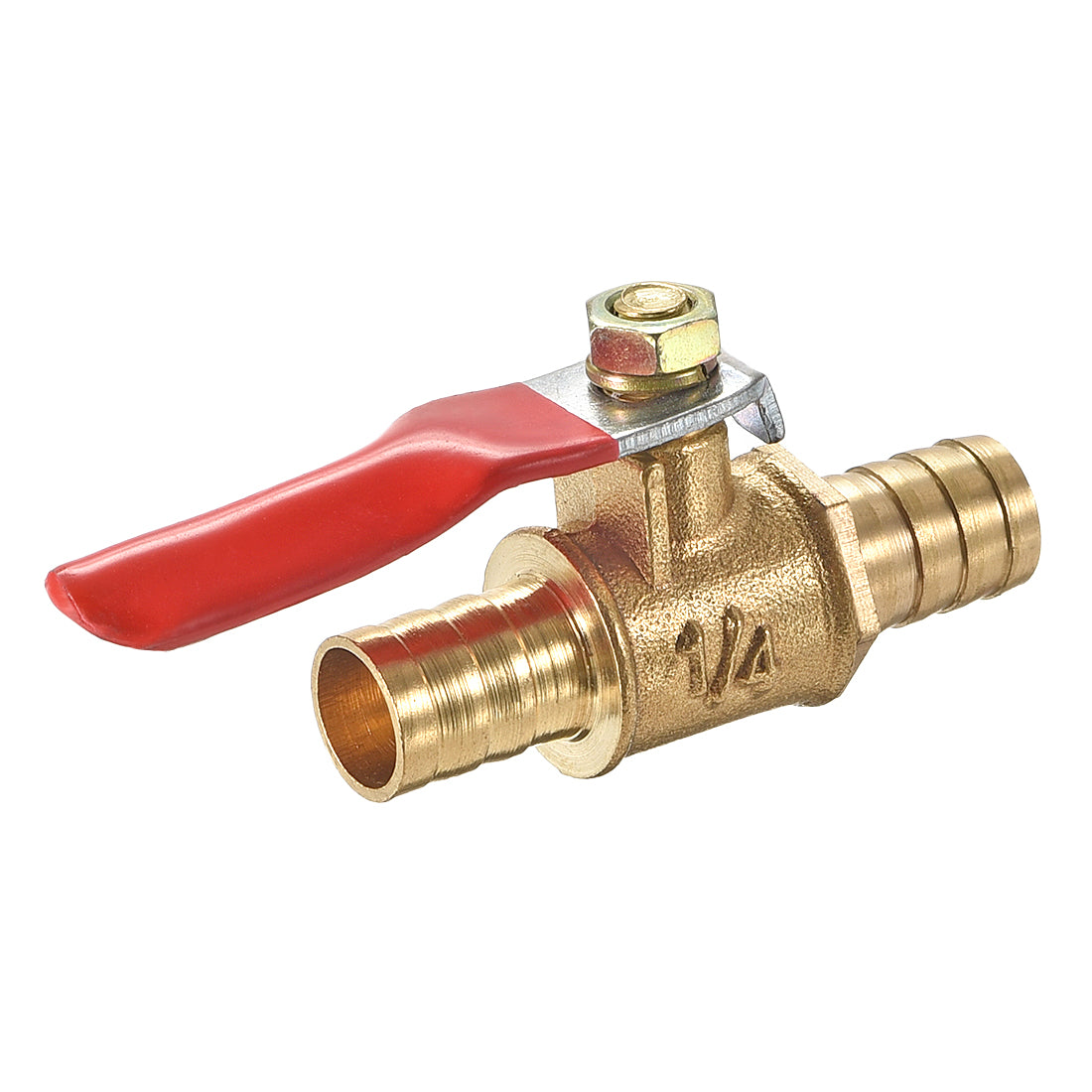 Uxcell Uxcell Brass Air Ball Valve Shut Off Switch 8mm Hose Barb to 8mm Hose Barb