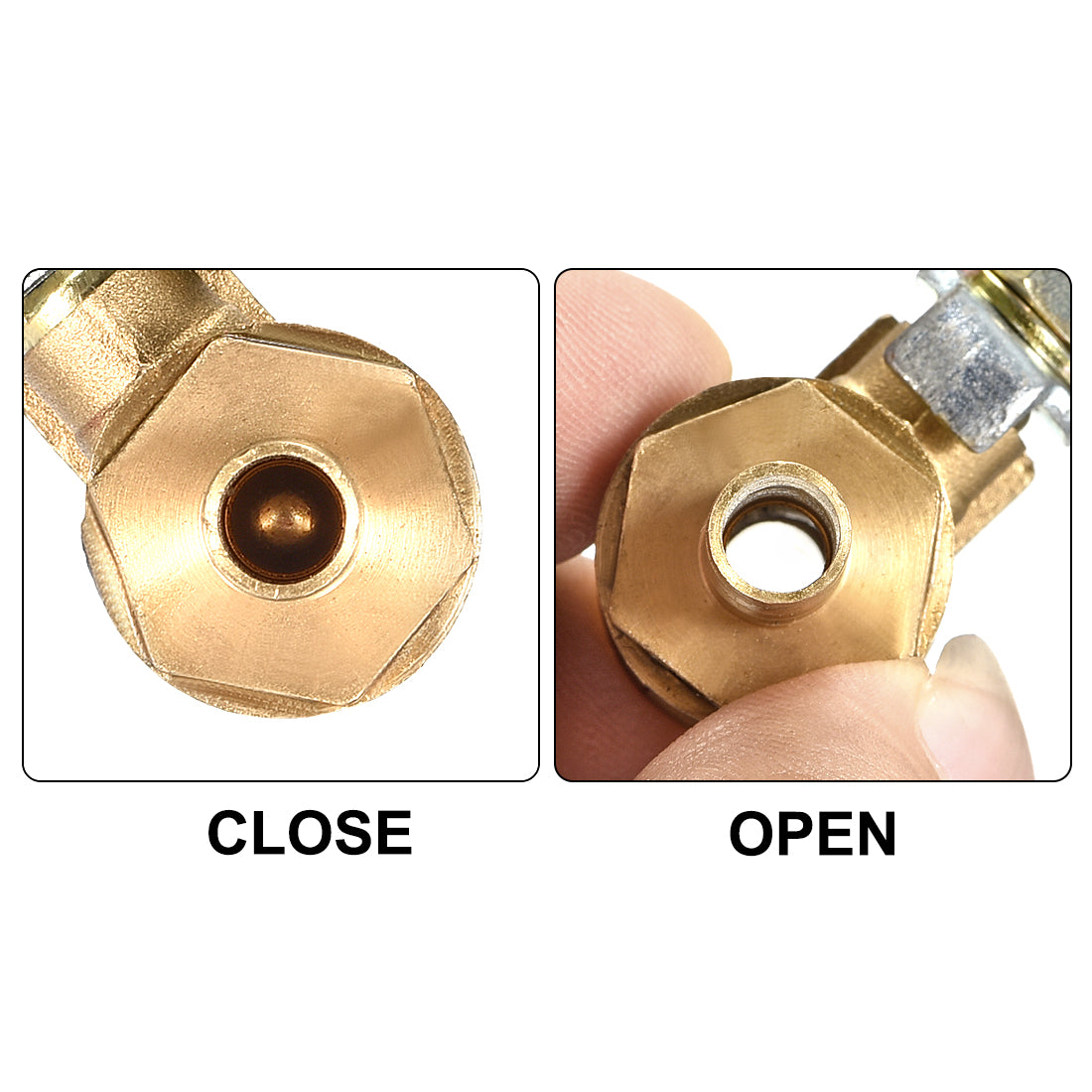 Uxcell Uxcell Brass Air Ball Valve Shut Off Switch 8mm Hose Barb to 8mm Hose Barb 4Pcs