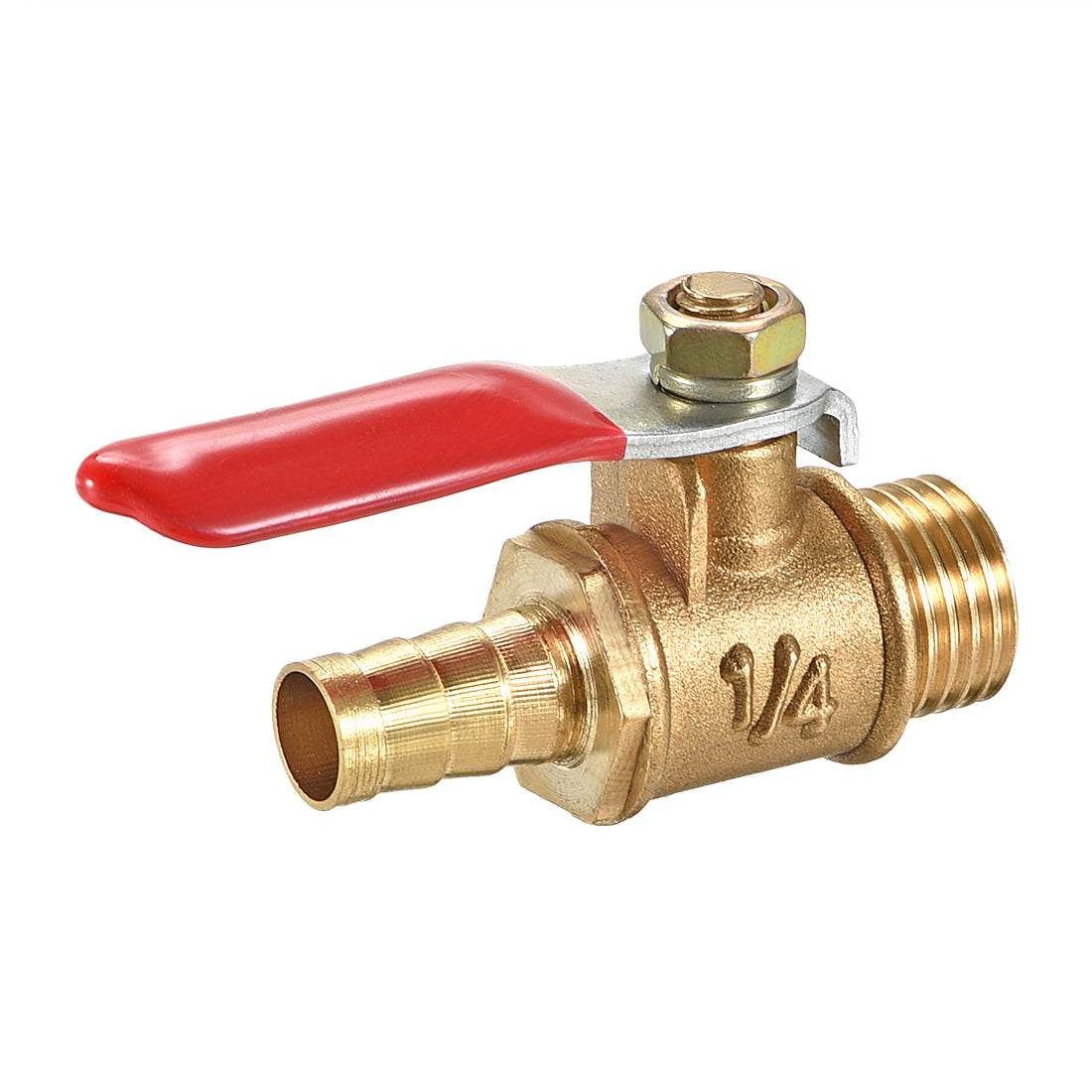 Uxcell Uxcell Brass Air Ball Valve Shut Off Switch G1/4 Male to 3/8" Hose Barb