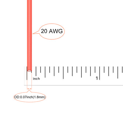Harfington Uxcell Silikonkabel 20 AWG Elektrodrähte Litze Kupferdraht 3 ft 10 Farben