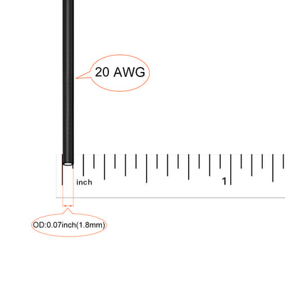 Harfington Uxcell Silikonkabel 20 AWG Elektrodrähte Litze Kupferdraht 3 ft 10 Farben