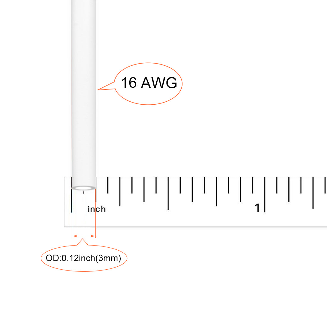 uxcell Uxcell Silikonkabel 16 AWG Elektrodrähte Litzenkern von verzinnt Kupferdraht 16 ft Weiß