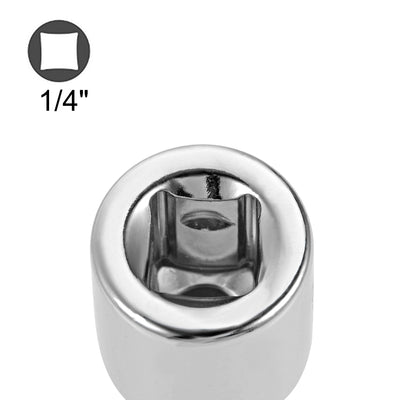 Harfington Uxcell 2 Pcs 1/4" Drive (F) x 3/8" (M) Socket Adapter, Female to Male, Cr-V (Silver)