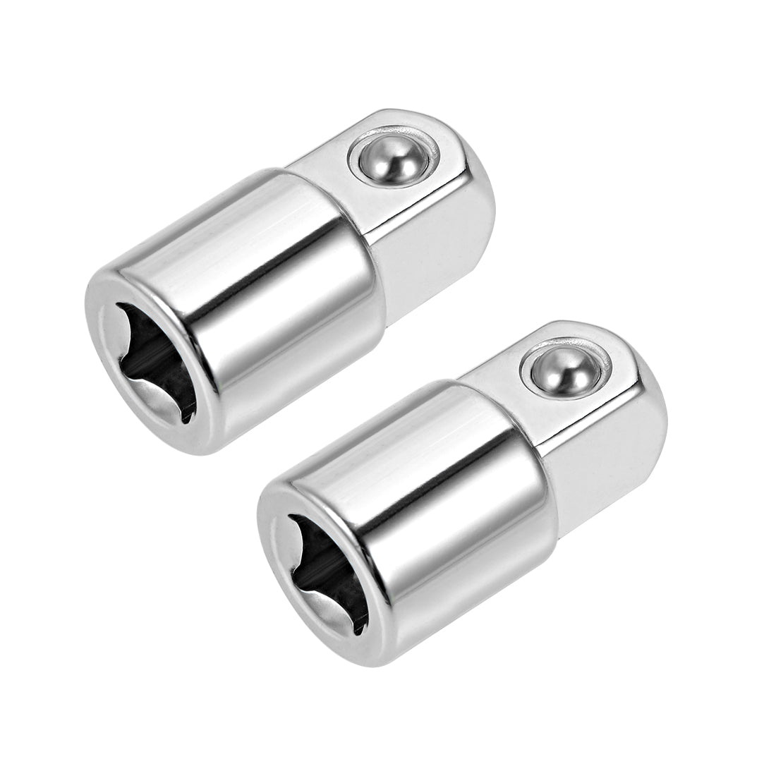 uxcell Uxcell 2 Pcs 1/4" Drive (F) x 3/8" (M) Socket Adapter, Female to Male, Cr-V (Silver)