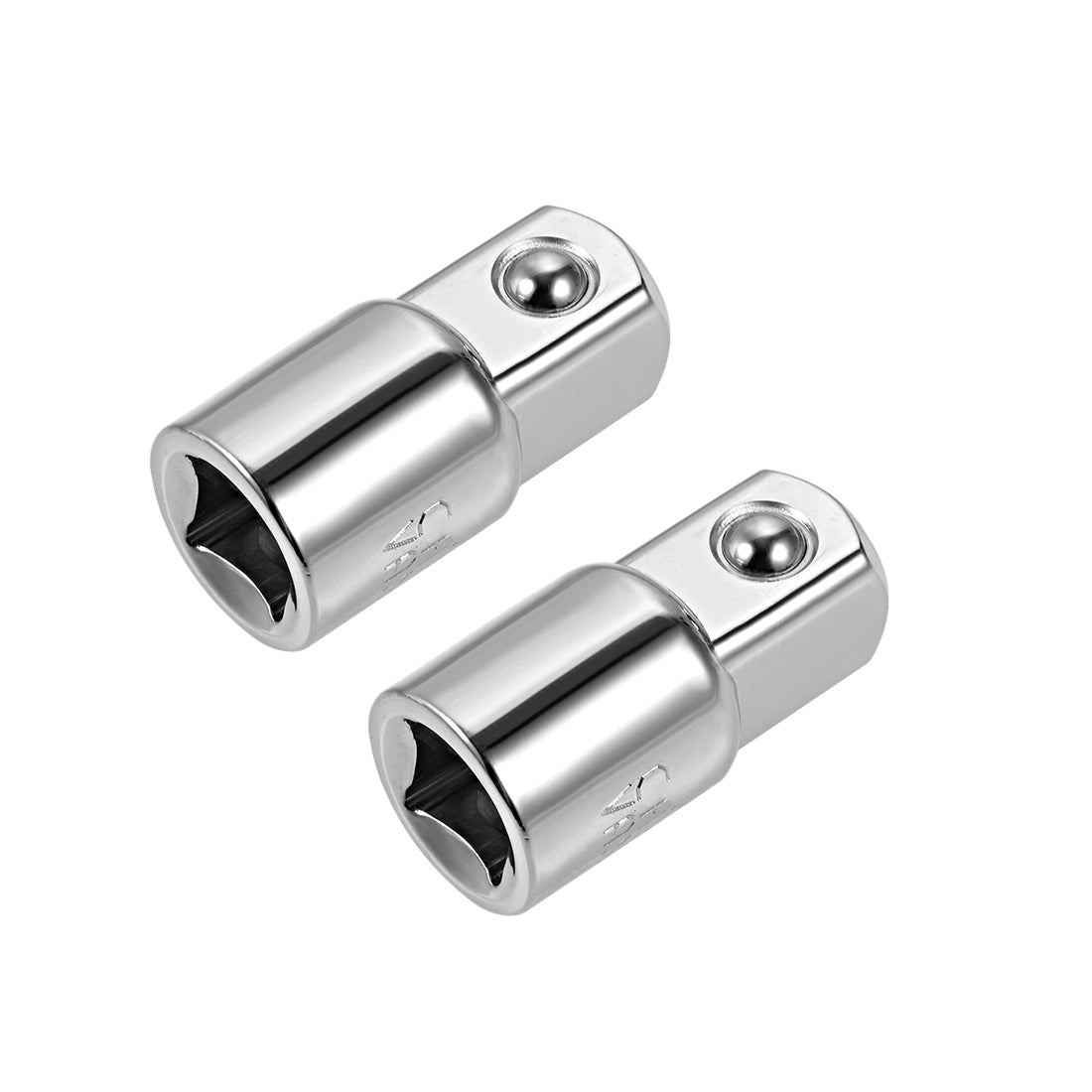 uxcell Uxcell 2 Pcs 3/8" Drive (F) x 1/2" (M) Socket Adapter, Female to Male, Cr-V (Silver)