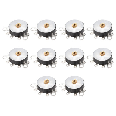 Harfington Uxcell Wheel  Potentiometer With Switch B50K Ohm Variable Resistors Single Turn Rotary Carbon Film Taper RV12MM 10pcs