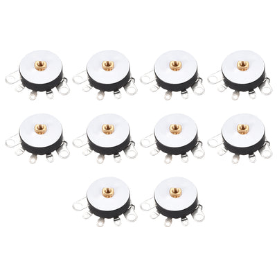 Harfington Uxcell Wheel Potentiometer With Switch 10K Ohm Variable Resistors Single Turn Rotary Carbon Film Taper RV12MM 10pcs