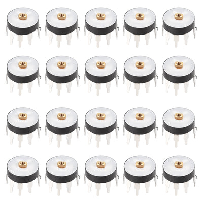 Harfington Uxcell 20 Stück Rad für Duplex Potentiometer mit Schalter 50k Ohm Varistor Single Kreis