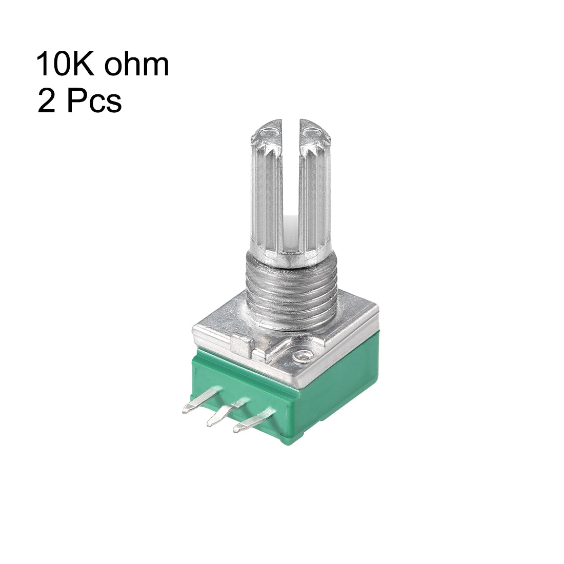 uxcell Uxcell Potentiometer  B10K Ohm Variable Resistors Single Turn Rotary Carbon Film Taper RV097NS  2pcs