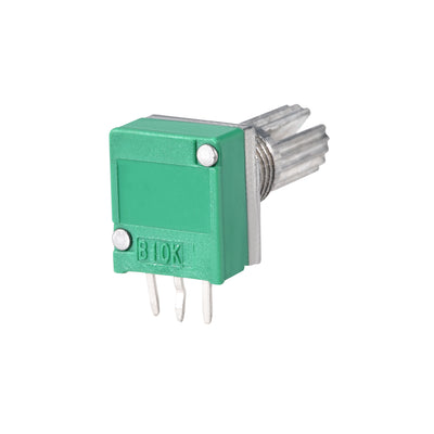 Harfington Uxcell Potentiometer  B10K Ohm Variable Resistors Single Turn Rotary Carbon Film Taper RV097NS  2pcs