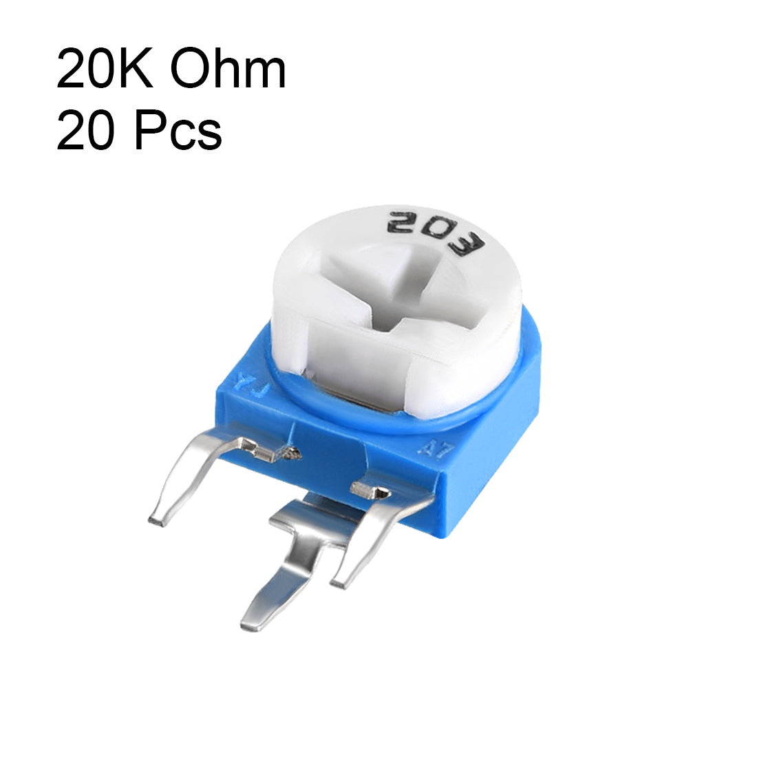 uxcell Uxcell 20stk. Trimmpotentiometer Obenteil Einstellbar Horizontal Variabel Widerstand 20K Ohm