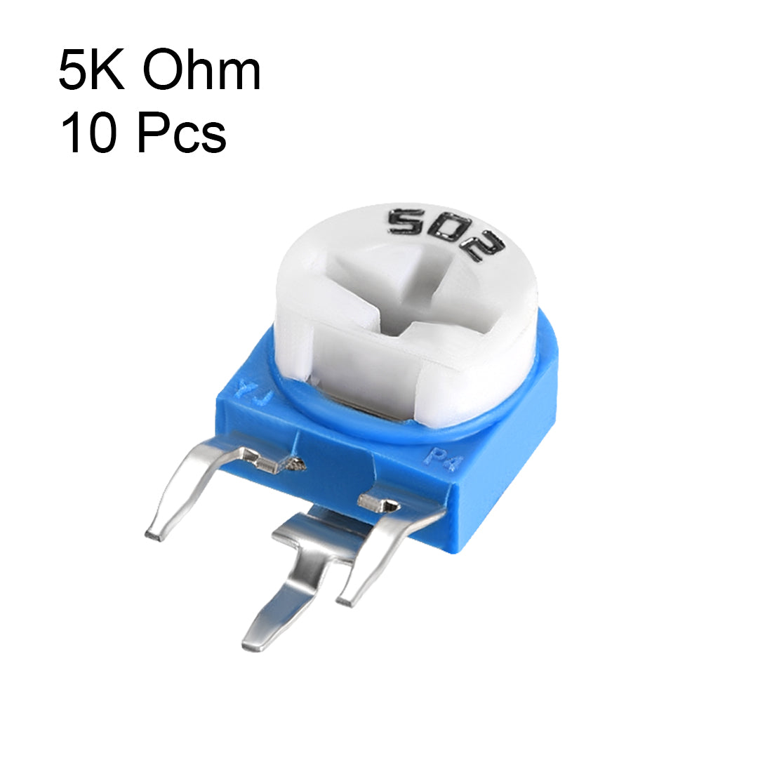 uxcell Uxcell Trimmer Potentiometer 5K Ohm Adjustment Horizontal Variable Resistors 10Pcs