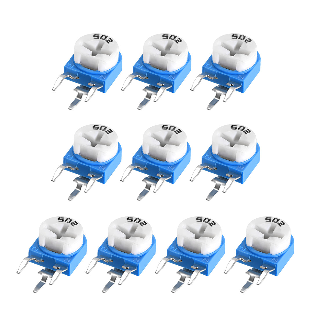 uxcell Uxcell Trimmer Potentiometer 5K Ohm Adjustment Horizontal Variable Resistors 10Pcs