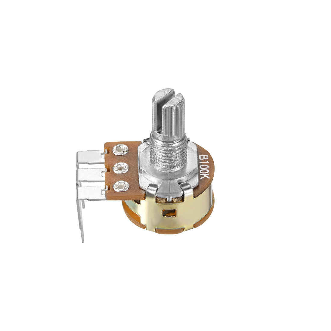 uxcell Uxcell WH148 Potentiometer with Switch 100K Ohm Variable Resistors Single Turn Rotary Carbon Film Taper 5pcs