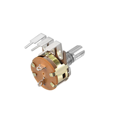 Harfington Uxcell WH148 Potentiometer with Switch 100K Ohm Variable Resistors Single Turn Rotary Carbon Film Taper 5pcs