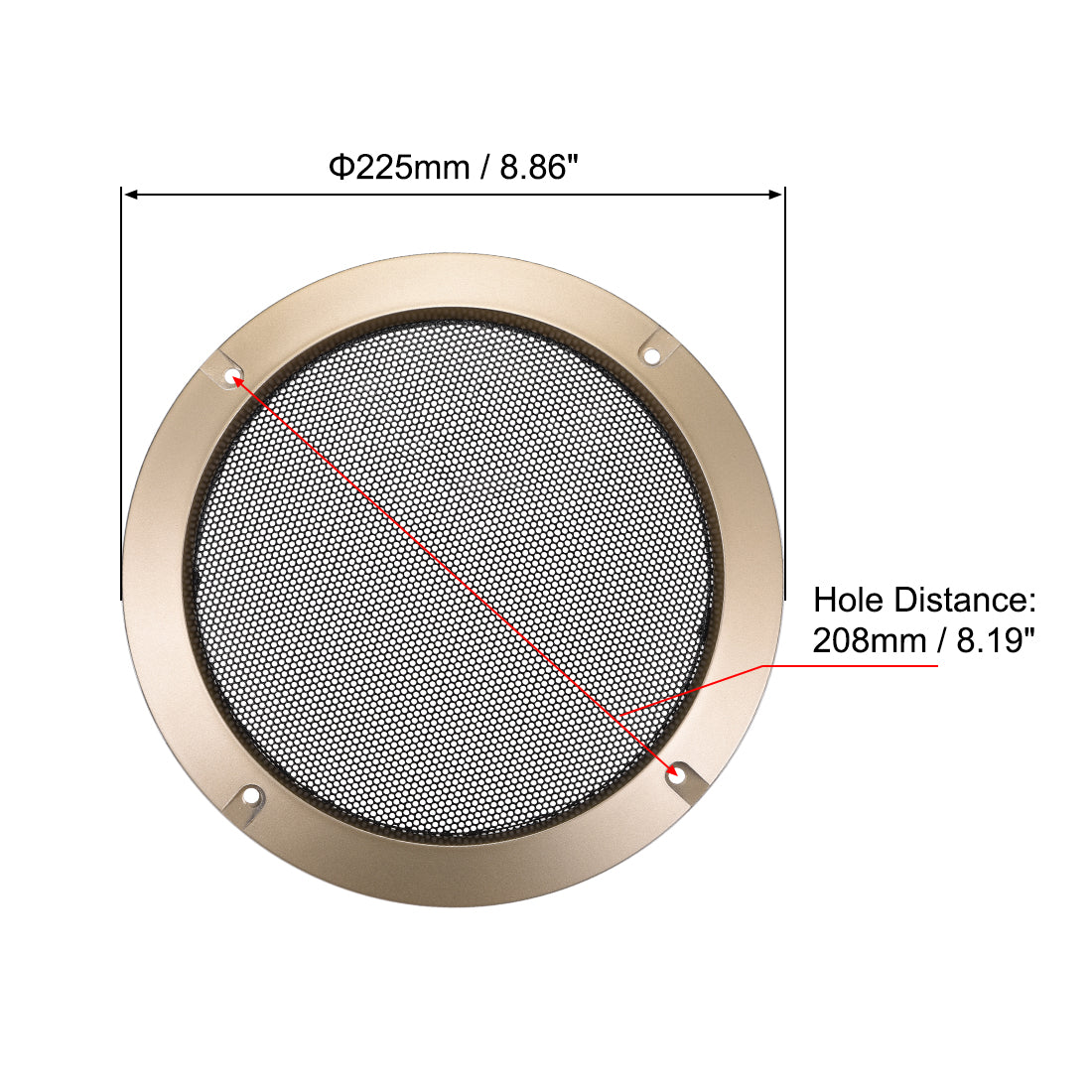 uxcell Uxcell 8" Lautsprechergrill Masche Dekorativ Kreis Subwoofer Schutz Abdeckung Audio Zubehör