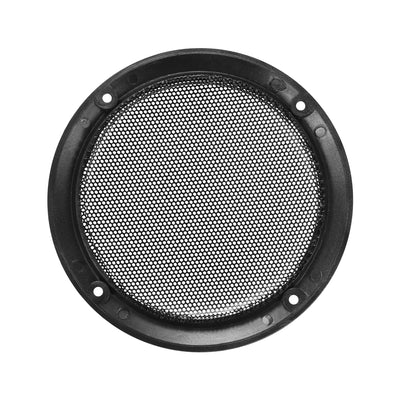 Harfington Uxcell 2Stk. Lautsprechergrill Masche Dekorativ Kreis Tieftöner Schutz Abdeckung Audio Zubehör Silber für 6.5" Montagebohrung Diagonalabstand