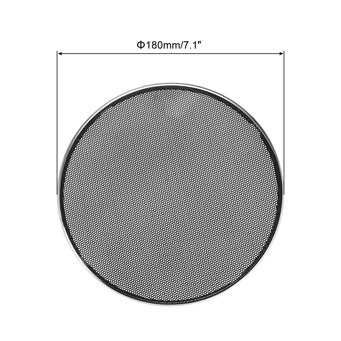 uxcell Uxcell 4Stk. 6.5" Lautsprechergrill Masche Dekorativ Kreis Tieftöner Schutz Abdeckung Audioteile Silber