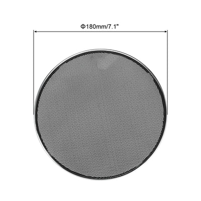 Harfington Uxcell 4Stk. 6.5" Lautsprechergrill Masche Dekorativ Kreis Tieftöner Schutz Abdeckung Audioteile Silber