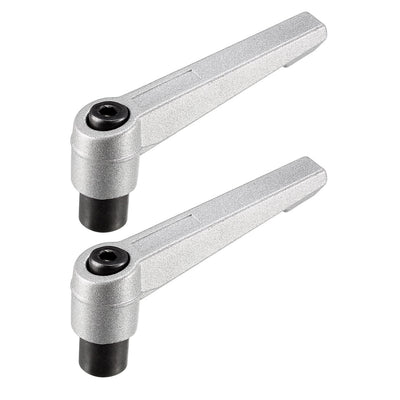 Harfington Uxcell M8 Handle Adjustable Clamping Lever Thread Push Button Ratchet Female Threaded Stud 2Pcs