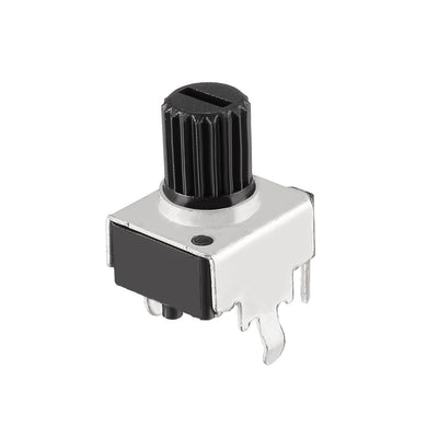 Harfington Uxcell Carbon Film Potentiometer 5K Ohm Variable Resistors Single Turn Rotary, 5pcs