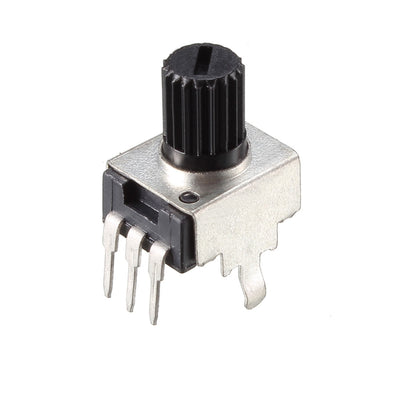 Harfington Uxcell Carbon Film Potentiometer 5K Ohm Variable Resistors Single Turn Rotary, 5pcs