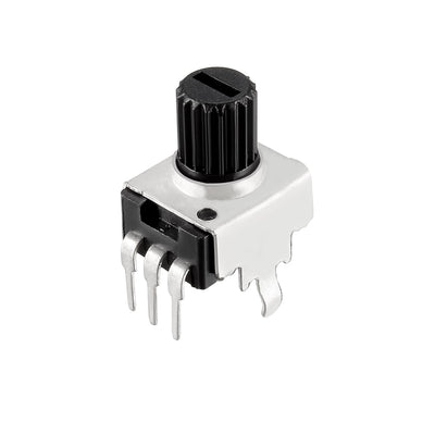 Harfington Uxcell Carbon Film Potentiometer 50K Ohm Variable Resistors Single Turn Rotary, 5pcs