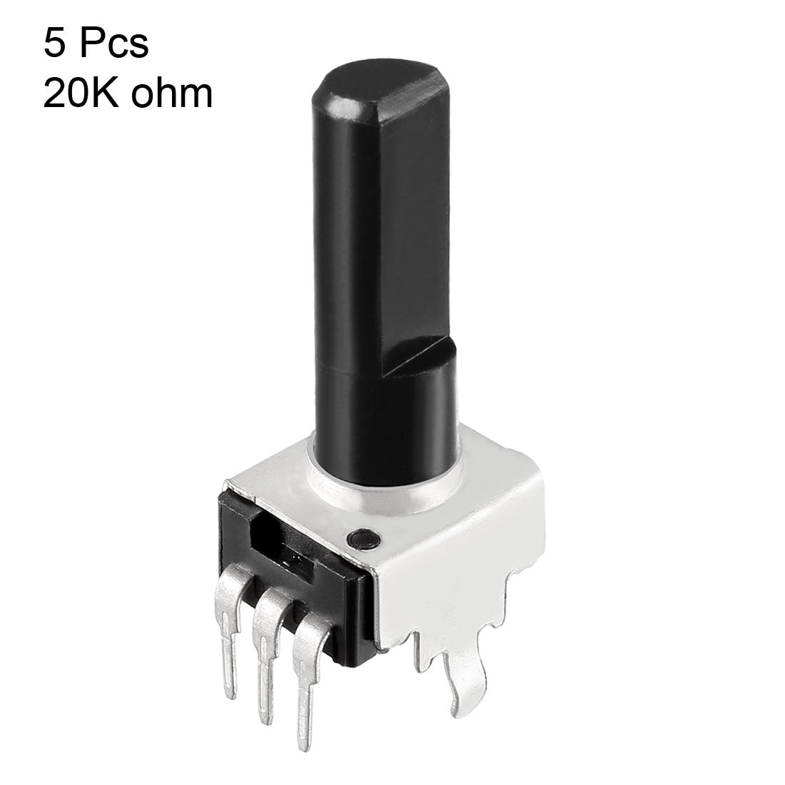 uxcell Uxcell 5Stück Kohleschicht Kegel Potentiometer 20K Ohm Varistor Single Kreis 18mm Wellenlänge