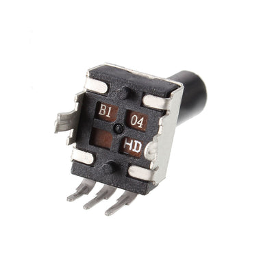 Harfington Uxcell Carbon Film Potentiometer 100K Ohm Variable Resistors Single Turn Rotary Half Shaft D type Design 5pcs