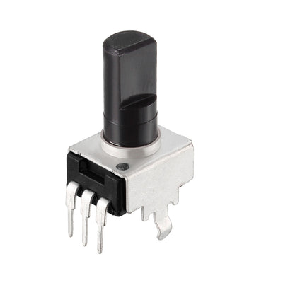 Harfington Uxcell Carbon Film Potentiometer, 5K Ohm Variable Resistors Single Turn Rotary Half Shaft Design 10pcs