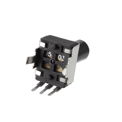 Harfington Uxcell Carbon Film Potentiometer, 50K Ohm Variable Resistors Single Turn Rotary Half Shaft Design 5pcs