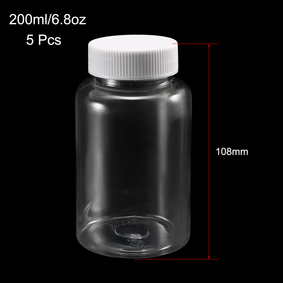 Harfington Plastic Lab Chemical Reagent Bottle Wide Mouth Sample Sealing Liquid Storage Container