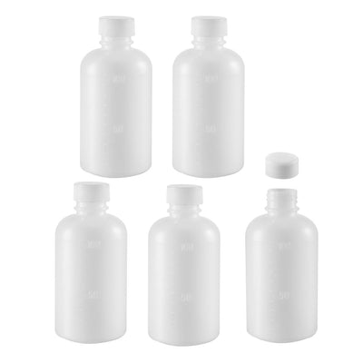 Harfington Uxcell Plastic Lab Chemical Reagent Bottle 100ml/3.4oz Small Mouth Sample Sealing Liquid Storage Container 5pcs