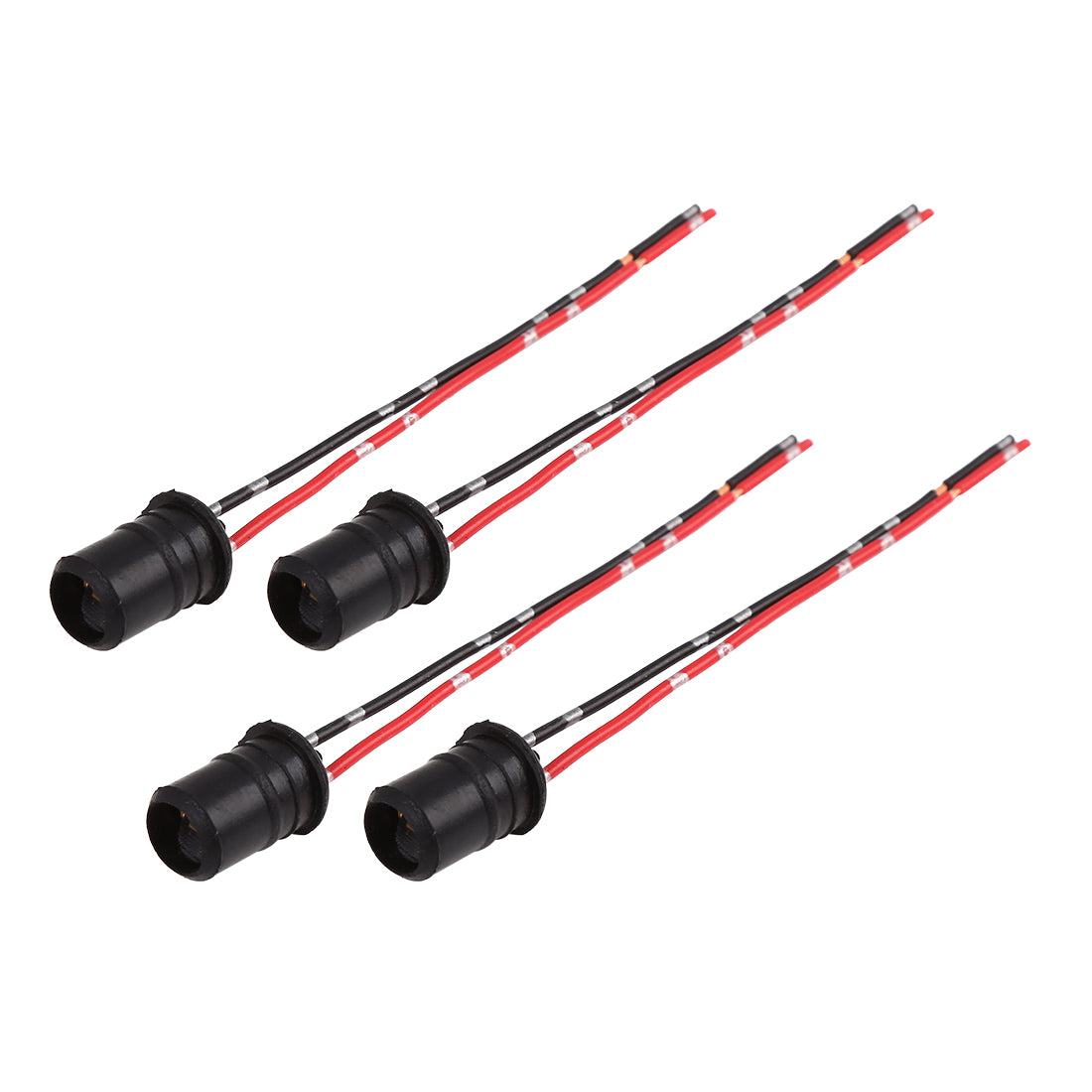 uxcell Uxcell DC 12V T10 Car Light Socket Plug Bulb Wire Harness Extension Connector 4pcs