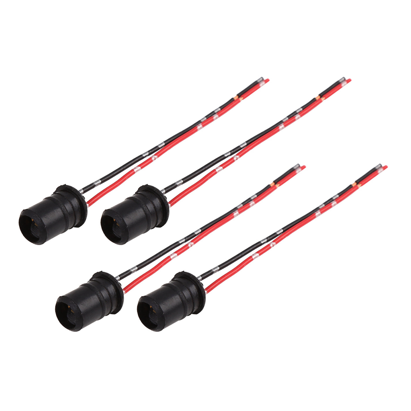 uxcell Uxcell DC 12V T10 Car Light Socket Plug Bulb Wire Harness Extension Connector 4pcs