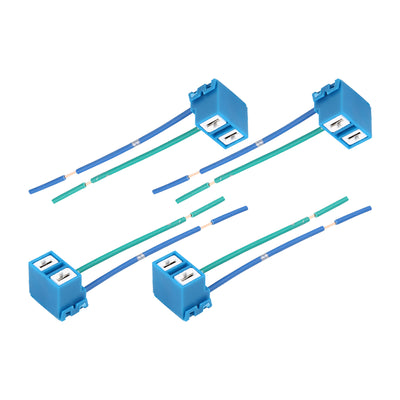 Harfington Uxcell DC 12V H7 Car Light Socket Female Ceramic Headlight Wire Harness Connector 4pcs