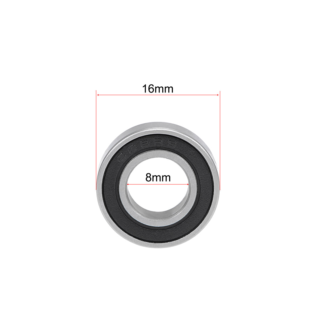 uxcell Uxcell S688-2RS Stainless Steel Ball Bearing 8x16x5mm Sealed 688-2RS Bearings 2pcs