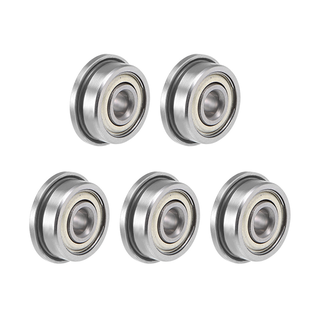 uxcell Uxcell Flange Deep Groove Ball Bearings Double Shielded Chrome Steel