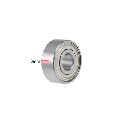 Harfington Uxcell MR83ZZ Ball Bearing 3x8x3mm ABEC-1 Chrome Steel Bearings 5pcs